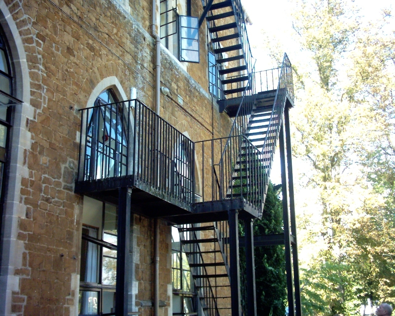 Fire Escape At Bloxham School By Tp Steelwork Ltd 12 Xlarge